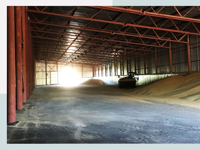 Строительство зернохранилищ в Лениногорске