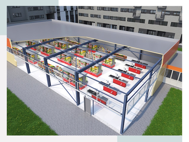 Строительство магазинов в Лениногорск от 619 руб. за м²