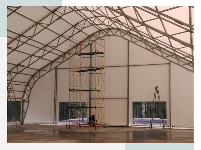 Шатровые ангары в Лениногорске