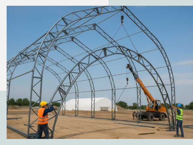 Монтаж ангаров в Лениногорске от 619 руб. - Надежно и быстро